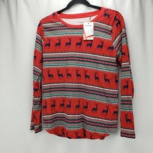 OSTIN Long Sleeve Christmas Holiday Top Size Medium NWT